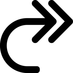 Double Curve Arrow To The Right Svg Line Art, Free Vectors File